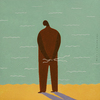 Cartoon: . (small) by Ronald Slabbers tagged sea waves beach alone meer wellen strand allein