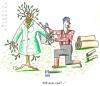 Cartoon: . (small) by Ronald Slabbers tagged tree,trees,woods,lumberjack,deforestation,forest,escape,rainforest,environment,baum,bäume,holz,holzfäller,abholzung,wald,regenwald,abholzung,