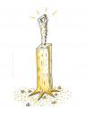 Cartoon: ART (small) by Ronald Slabbers tagged art,wood,environment,deforestation,kunst,holz,abholzung,umwelt