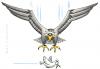 Cartoon: P E A C E (small) by Ronald Slabbers tagged frieden peace pigeon eagle adler friedes taube usa war krieg