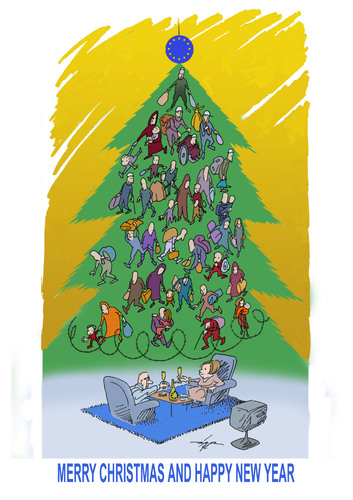 Cartoon: happy (medium) by zluetic tagged happy,new,year