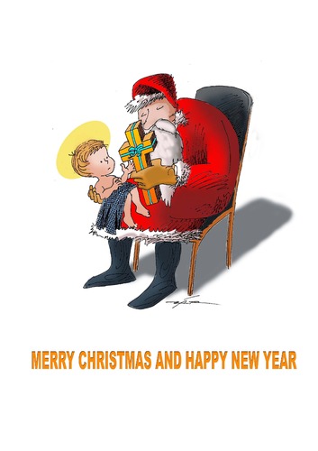Cartoon: merry christmas (medium) by zluetic tagged christmas