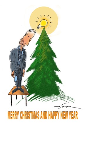 Cartoon: merry christmas (medium) by zluetic tagged christmas