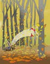 Cartoon: falling leaves and ... (small) by zluetic tagged time,love