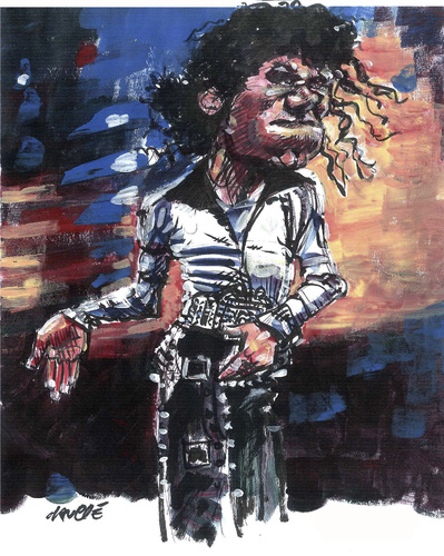 Cartoon: Michael Jackson (medium) by daulle tagged caricature,music,daulle,michael,jackson