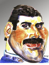 Cartoon: Freddy Mercury (small) by daulle tagged caricature music daulle freddy mercury