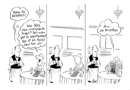 Cartoon: Das Rumpsteak (medium) by Heiko Sakurai tagged wahlen,wähler