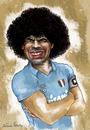 Cartoon: MARADONA (small) by lagrancosaverde tagged maradona,napoli,argentina,caricature,caricatura