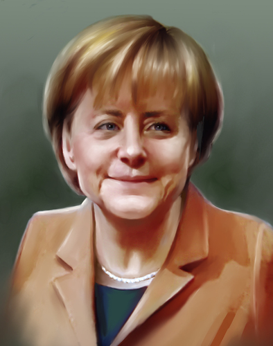 Cartoon: Angie (medium) by Sigrid Töpfer tagged digital,malerei