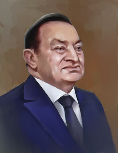Cartoon: Mubarak (medium) by Sigrid Töpfer tagged portrait,karikatur