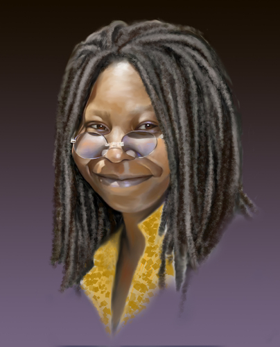 Cartoon: Whoopi Goldberg (medium) by Sigrid Töpfer tagged berühmte,personen