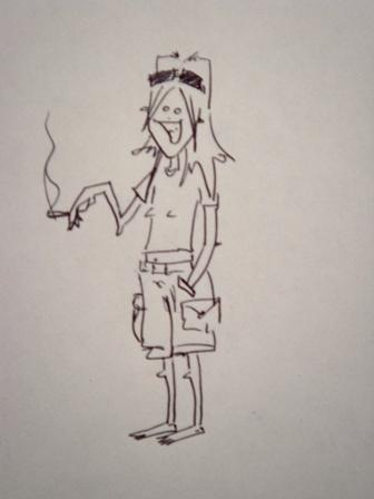 Cartoon: myself (medium) by ursula tagged garabato