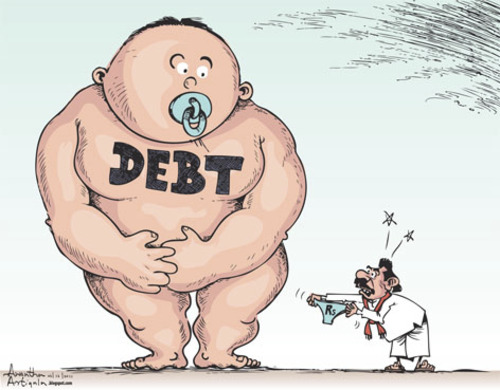 Cartoon: Debt (medium) by awantha tagged debt