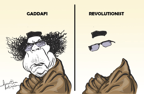 Cartoon: Gaddafi (medium) by awantha tagged gaddafi