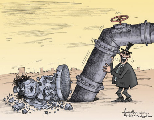 Cartoon: Gaddafi Killed (medium) by awantha tagged killed,gaddafi