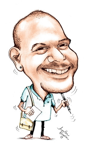 Cartoon: Gihan de chickra (medium) by awantha tagged sri,lankan,cartoonist