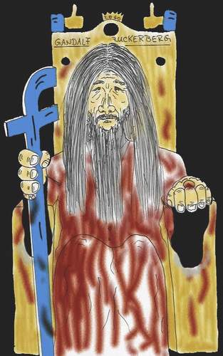 Cartoon: Gandalf (medium) by boogieplayer tagged facebook