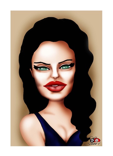 Cartoon: Angelina Jolie (medium) by saadet demir yalcin tagged ajolie,syalcin