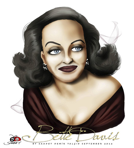 Cartoon: Bette Davis (medium) by saadet demir yalcin tagged saadet,sdy,bettedavis