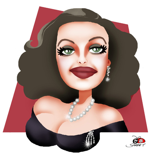 Cartoon: Bette Davis (medium) by saadet demir yalcin tagged bettedavis,syalcin