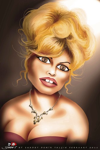 Cartoon: Brigitte Bardot... (medium) by saadet demir yalcin tagged saadet,syalcin,sdy,turkey,bb