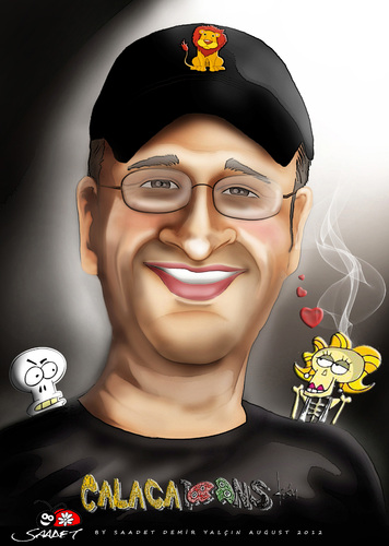 Cartoon: Cartoonist Luis Eduardo Leon (medium) by saadet demir yalcin tagged saadet,sdy,luiseduardo