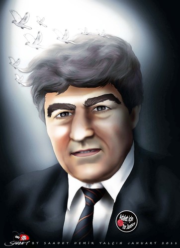 Cartoon: for justice... (medium) by saadet demir yalcin tagged peace,justice,turkey,hrantdink,syalcin,saadet