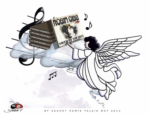 Cartoon: Goodbye Robin Gibb (medium) by saadet demir yalcin tagged beegees,robingibb,sdy,saadet