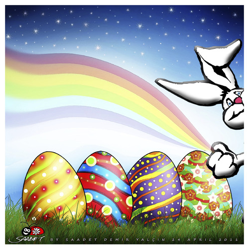 Cartoon: HAPPY EASTER (medium) by saadet demir yalcin tagged saadet,sdy,syalcin,easter