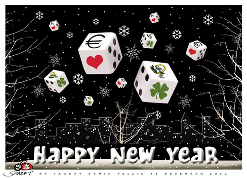 Cartoon: Happy New Year Toonpool Family! (medium) by saadet demir yalcin tagged saadet,sdy,happynewyear,2012