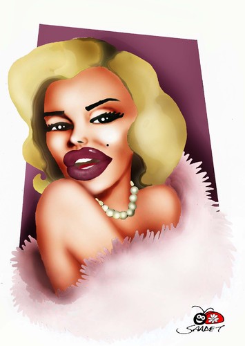 Cartoon: Marilyn Monroe-2 (medium) by saadet demir yalcin tagged mm,syalcin