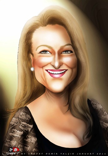 Cartoon: Meryl Streep (medium) by saadet demir yalcin tagged cinema,film,portrait,merylstreep,turkey,syalcin,sdy,saadet