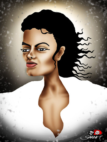 Cartoon: Michael Jackson (medium) by saadet demir yalcin tagged mj,syalcin,sdy,saadet,turkey,music