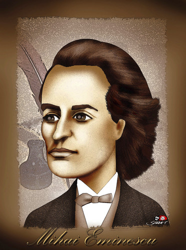 Cartoon: Mihai Eminescu (medium) by saadet demir yalcin tagged syalcin,romania