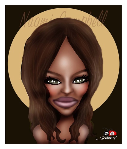 Cartoon: NAOMI CAMPBELL (medium) by saadet demir yalcin tagged syalcin