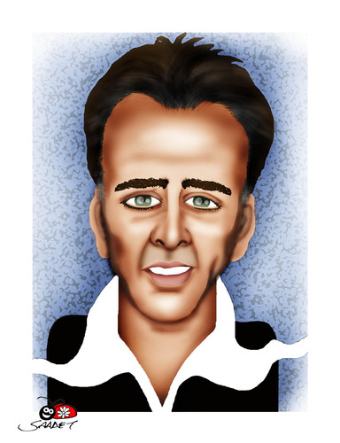 Cartoon: Nicholas Cage (medium) by saadet demir yalcin tagged nicholascage,salcin,sdy