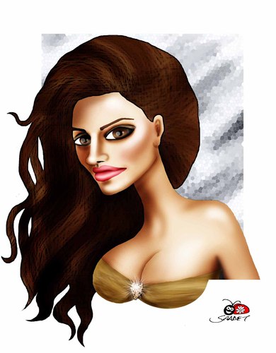 Cartoon: Penelope Cruz... (medium) by saadet demir yalcin tagged penelope,syalcin