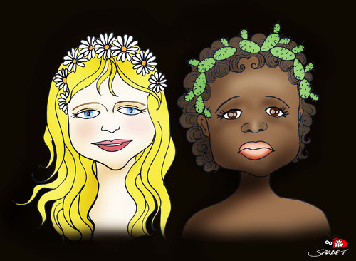 Cartoon: Racism (medium) by saadet demir yalcin tagged sdy,saadetyalcin,syalcin,turkey,cartoon,racism