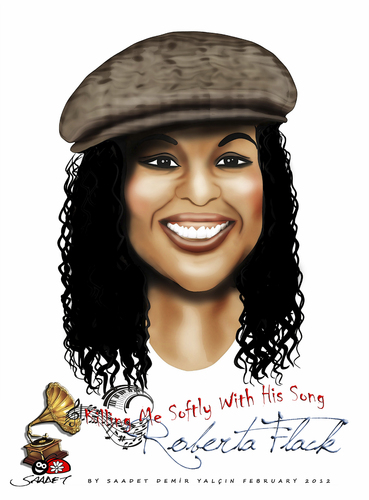 Cartoon: Roberta Flack (medium) by saadet demir yalcin tagged saadet,sdy,robertaflack