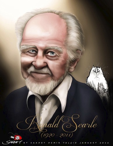 Cartoon: Ronald Searle (medium) by saadet demir yalcin tagged saadet,sdy,ronaldsearle,rip,cartoonist