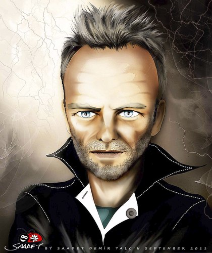 Cartoon: Sting (medium) by saadet demir yalcin tagged saadet,sdy,sting,portrait