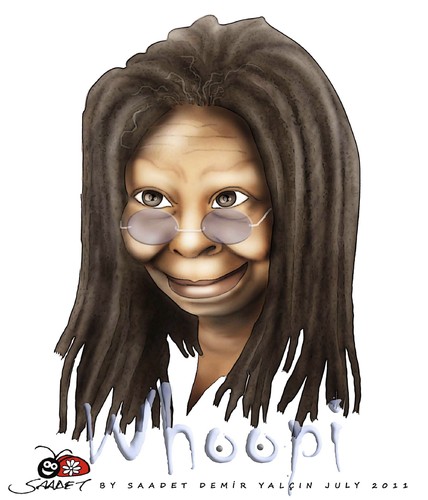 Cartoon: Whoopi Goldberg (medium) by saadet demir yalcin tagged saadet,sdy,whoopi,goldberg