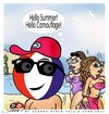 Cartoon: camouflage (small) by saadet demir yalcin tagged saadet,sdy,turkey,summer,beach