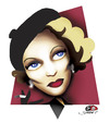 Cartoon: Marlene Dietrich (small) by saadet demir yalcin tagged mdietrich