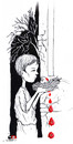 Cartoon: red drops (small) by saadet demir yalcin tagged syalcin,sdy,saadet