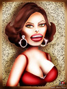 Cartoon: Sophia Loren (small) by saadet demir yalcin tagged sloren,syalcin,sdy