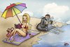 Cartoon: Two women in the beach (small) by saadet demir yalcin tagged saadet,sdy,beach