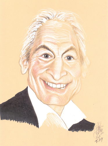 Cartoon: Charlie Watts (medium) by T-BOY tagged charlie,watts