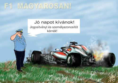 Cartoon: F1 from Hungary only humor (medium) by T-BOY tagged f1,from,hungary,only,humor
