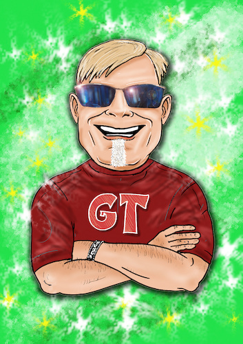 Cartoon: GT face (medium) by T-BOY tagged gt,face